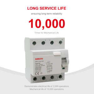 ONESTO Disjoncteur RCD sur rail DIN 25A 40A 63A <span class=keywords><strong>Type</strong></span> <span class=keywords><strong>a</strong></span> RCD 240V 415V Dispositif à courant résiduel 6mA <span class=keywords><strong>30mA</strong></span> Disjoncteurs RCD - Product Image 6