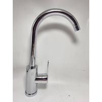 Robinet de cuisine classique moderne en acier inoxydable à poignée unique avec cartouche céramique, mitigeur chaud/froid de haute qualité pour évier, finition chromée