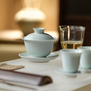Guanlan Antique Style Kung Fu <b>Tea</b> <b>Set</b> Porcelain Gaiwan With Lid Business Gift Box Complete <b>Set</b> - Product Image 3