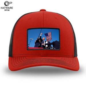 Gorras de Béisbol Richardson 112 Teucker 2024 Ajustables con Parche de Cuero Personalizado con Logotipo Rojo - Product Image 3