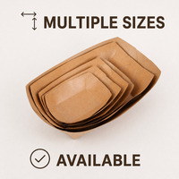 Boîtes en papier kraft en forme de bateau, barquettes alimentaires jetables en gros, personnalisables, de qualité alimentaire, résistantes à la graisse, pour frites et nachos, vente en gros