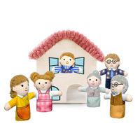 Vente en gros usine : Marionnette à main créative en forme de maison, en peluche super douce, jouet réconfortant, éducatif et interactif