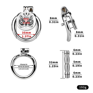 Jaula de Castidad con Diseño de Búho FRRK, Dispositivo de Castidad Masculino, Jaula Metálica para Pene, Candado de Castidad BDSM, Juguetes Sexuales para Hombres - Product Image 2