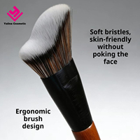 Pinceau de contour facial individuel de luxe, brun ombré, personnalisé, à marque privée