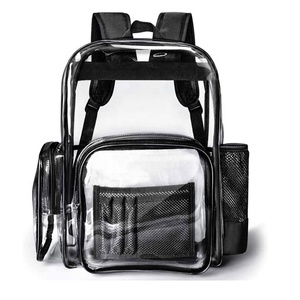 De ver <span class=keywords><strong>a</strong></span> través de <span class=keywords><strong>la</strong></span> estudiante de Pvc transparente mochila estadio plástico de seguridad aprobado claro mochila - Product Image 1