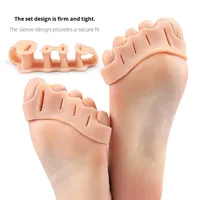 Séparateur d'orteils souple à cinq trous réglable pour les oignonnes et l'hallux valgus, clip pour orteils superposés, orthèse de pied