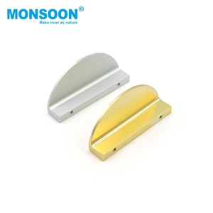 Furniture Hardware Household 64mm Half Moon Type <b>Handle</b> and Knobs Kitchen Cabinet Drawer <b>Door</b> Aluminum Alloy Edge <b>Pull</b> <b>Handle</b> - Product Image 1