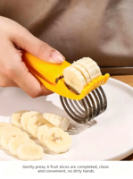 Moderne Snijder voor Banaan, Ham, Fruit - Dunne Handmatige Creatieve Multifunctionele Snijder voor Meloen, Plastic, 201 Roestvrijstalen Lemmet