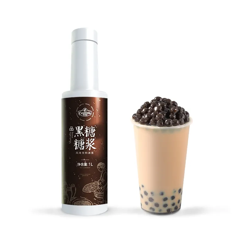 High quality Czseattle Black sugar syrup flavored drink & beverage concentrated flavored syrup for bubble tea ingredients