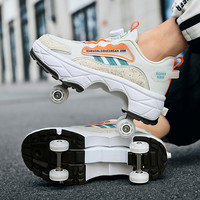 Chaussures de marche extensibles à roulettes rétractables à quatre roues pour garçons, filles et adultes, avec roulettes lumineuses, vente en gros