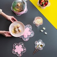Tapis isolant pour table à manger, tapis de table de style japonais haut de gamme, dessous de verre en PVC mignon, tapis résistant à la chaleur, tapis de table, tapis pour bol