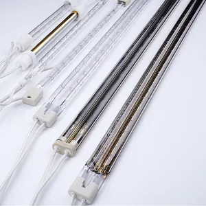 Manufacturer wholesale twin tube halogen quartz infrared heating element heater lamp for powder coating