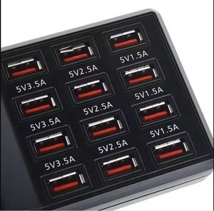 عالمي متعدد المنافذ للهاتف المحمول السريع ، شاحن <span class=keywords><strong>USB</strong></span> بار 12 منفذ 60 واط 12A لسطح المكتب ، محطة شحن للكمبيوتر المحمول - Product Image 6