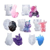 Faible MOQ, Vente Chaude : Moules en silicone pour animaux DIY, design populaire, pour la création de objets en résine