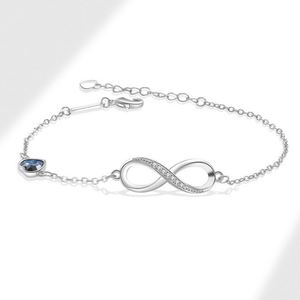 Heart-Shaped Crystal <b>Infinity</b> Figure 8 <b>Bracelet</b> Women Micro-inlaid Zircon Adjustable <b>Bracelet</b> Shaped <b>Infinity</b> Women's Jewelry - Product Image 1