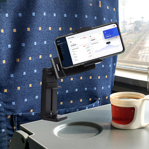 Selfie tenant pliable rotatif ABS support de téléphone <span class=keywords><strong>Train</strong></span> siège support de bureau résistant à l'eau avion support de téléphone portable pince - Product Image 3