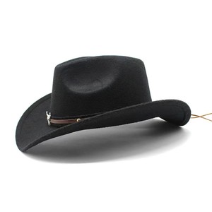 Vente en gros nouveau chapeau de cowboy en feutre western chapeau de cow-boy de fête ethnique décontracté chapeau fedora pour adulte - Product Image 5