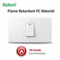 Interruptor de Pared Modular Kolani 120 de Una Vía, Marca Kolani, Panel de Control de Lámpara Iluminado de 1 Botón, Empotrado