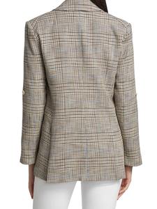 Trajes Clásicos Simples de Tartán, <span class=keywords><strong>Blazer</strong></span> Cruzado para <span class=keywords><strong>Mujer</strong></span>, Manga Larga, Elegante, Traje Casual para Dama, Blazers de Oficina - Product Image 3