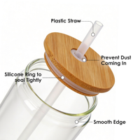 Verres à bière en verre transparent de 16 oz en forme de canette, verres à café glacé, expédiés depuis l'entrepôt américain