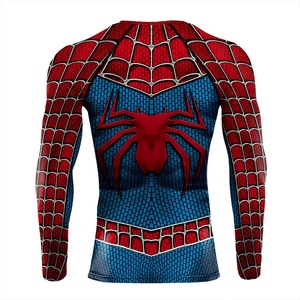 XIANGYU Maglietta a Compressione a Maniche Lunghe con Stampa 3D Ragno, Costume Cosplay da <span class=keywords><strong>Uomo</strong></span>, T-Shirt per Allenamento Atletico, Asciugatura Rapida, Fitness - Product Image 2