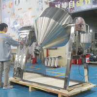 Prix usine mélangeur de poudre sèche à double cône mélangeur de poudre modèle W en acier inoxydable de 500 litres avec mélange de pulvérisation de liquide