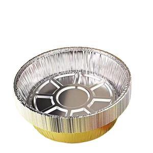 Tazón redondo desechable de papel de aluminio para freidora de aire, horno, repostería y camping - Product Image 1