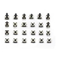 Interrupteur Tactile QQX 6x6mm DIP SMD, Micro-interrupteurs à Bouton-Poussoir Momentané Vertical 4 Broches, Hauteurs Multiples pour PCB
