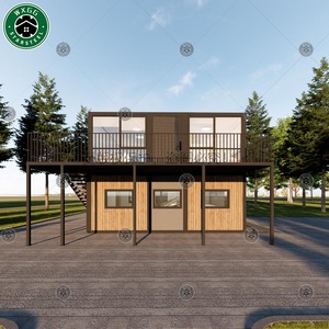 Maison conteneur préfabriquée extensible à deux étages avec garage, approvisionnement direct usine, haute qualité pour le marché - Product Image 3