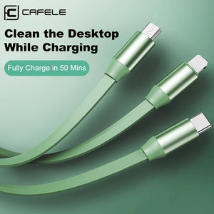 CAFELE 5A Charge Rapide 3 in1 USB Chargeur de Téléphone Câble Promotion Cadeau OEM Type C Données Câble Rétractable pour téléphone mobile - Product Image 3