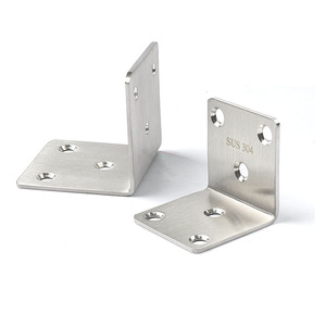 Connecteur d'<span class=keywords><strong>angle</strong></span> en métal galvanisé robuste avec trou pour perlage, support triangulaire de construction - Product Image 2
