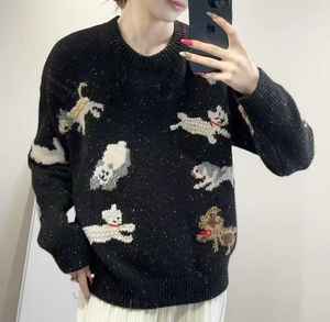 Retro College <strong>Style</strong> <strong>Korean</strong> Cartoon Thick Wool Sweater Jacket <strong>Women's</strong> Winter <strong>Clothing</strong> Lazy <strong>Style</strong> Knit - Product Image 1