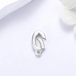 Đầu Nối Mặt Dây Chuyền Đẩy Cổng Hình Bầu Dục Mạ Vàng 18K Tùy Chỉnh Màu Bạc 925 Khóa Móc Khóa Lò Xo Nhỏ Có Vòng Lặp - Product Image 4