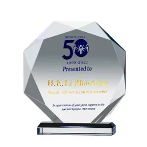Premio rosa creativo eccellente per lo sviluppo della medaglia del trofeo di cristallo d'onore della riunione aziendale di cristallo