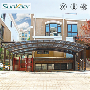Abri de voiture en aluminium et polycarbonate SunkaerCheap : <span class=keywords><strong>Prix</strong></span> abordable, robuste et stable, protection solaire, auvent de voiture, <span class=keywords><strong>garage</strong></span> - Product Image 1