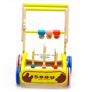 Wholesale <strong>Push</strong> <strong>Along</strong> Multifunction Educational Baby Toy Stroller <strong>Wood</strong> Baby <strong>Walker</strong> - Product Image 4