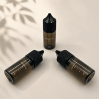 Flacon compte-gouttes transparent en PET de 30 ml, anti-fuite, rechargeable, pour liquides, pigments, échantillons d'huiles essentielles