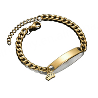 Pulseras Curvas de Acero Inoxidable Estilo Muestra, Superventas, con Grabado, Pulseras y Joyería DIY Unisex