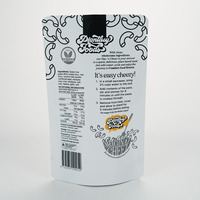 Sachet d'emballage plastique personnalisé imprimé en héliogravure thermoscellable, à fond plat, pour la conservation des gaufres, biscuits et snacks frais