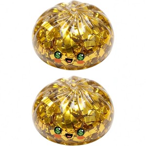 Jouet anti-stress souple en forme de boulette en feuille d'or avec mini boîte de cuisson vapeur, jouet de simulation alimentaire mignon pour soulager le stress - Product Image 5