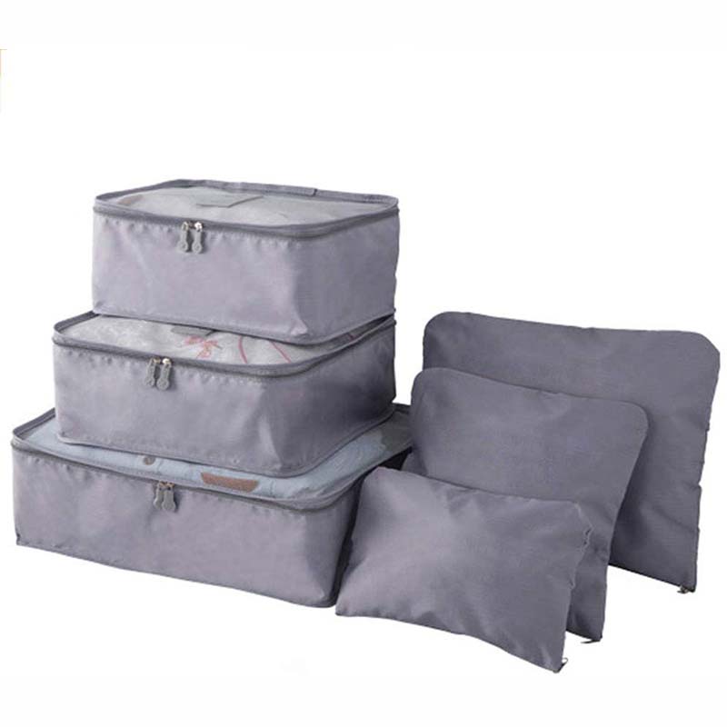 Органайзер для упаковки кубиков для багажа, комплект из 6 сумок-органайзеров для упаковки кубиков в путешествие, с сумкой для обуви