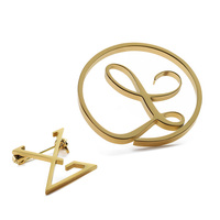 Broches de mode broche en métal personnalisée femmes robe costume épinglette épinglette en acier inoxydable badges nominatifs découpés au Laser lettre petite épingle