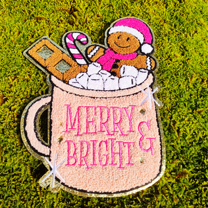 Toppe Ricamate con Paillettes Personalizzate con Logo Natalizio Ho Ho Ho Santa Holly Jolly Santa <span class=keywords><strong>Baby</strong></span> <span class=keywords><strong>Oh</strong></span> Snap Gingerbread per Abbigliamento - Product Image 5