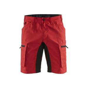 BLAKLADER - 144918455699C50 Pantalones cortos de servicio elásticos Rojo/Negro-EAN 7330509586679 PANTALONES DE TRABAJO PANTALONES CORTOS DE TRABAJO - Product Image 1