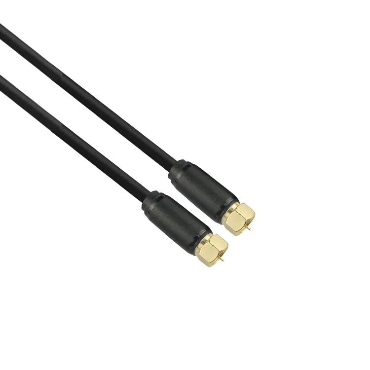 Digital F plug Coax Coaxial Cable with coaxial connector Standard HD Satellite Cable TV Antenna Cable for satellite antenna tv