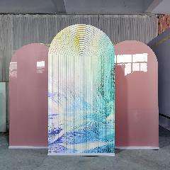 Set de pared de fondo arqueada portátil para fotomatón, soporte de fondo arcoíris para bodas y eventos, adecuado para fiestas de cumpleaños - Product Image 5