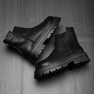 XINZI pioggia all'ingrosso peso leggero stivali in pelle nera altezza aumento spessa suola <span class=keywords><strong>donna</strong></span> uomini classici stivali in pelle Chelsea - Product Image 3