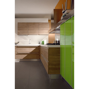 Piccolo Mobile da <span class=keywords><strong>Cucina</strong></span> <span class=keywords><strong>Vintage</strong></span> in Legno Massello con Ripiano Aperto in MDF e Compensato, Armadietto 3D - Product Image 4