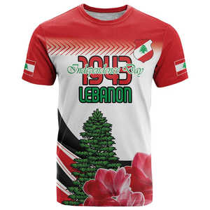 Quá khổ người đàn ông của tùy chỉnh lebanese cờ in T-Shirt cá nhân cedrus libani cho lebanon Ngày Độc Lập Thể Thao Dệt vải - Product Image 6