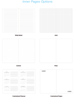 Cuadernos de Alta Calidad para Oficina, con Páginas Rayadas y Punteadas, Personalizados con Impresión UV, Tapa Dura de Cuero PU, 120 Hojas, Regalo Promocional